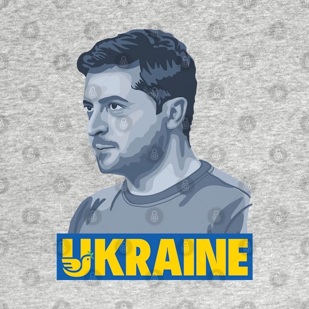 Volodymyr Zelensky Portrait by Slightly Unhinged